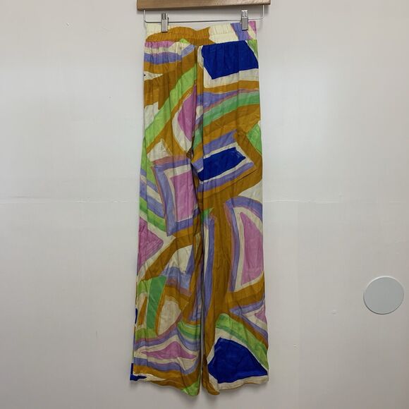 Self Contrast Multicolor Printed Pull On Pants XS - Picture 3 of 3